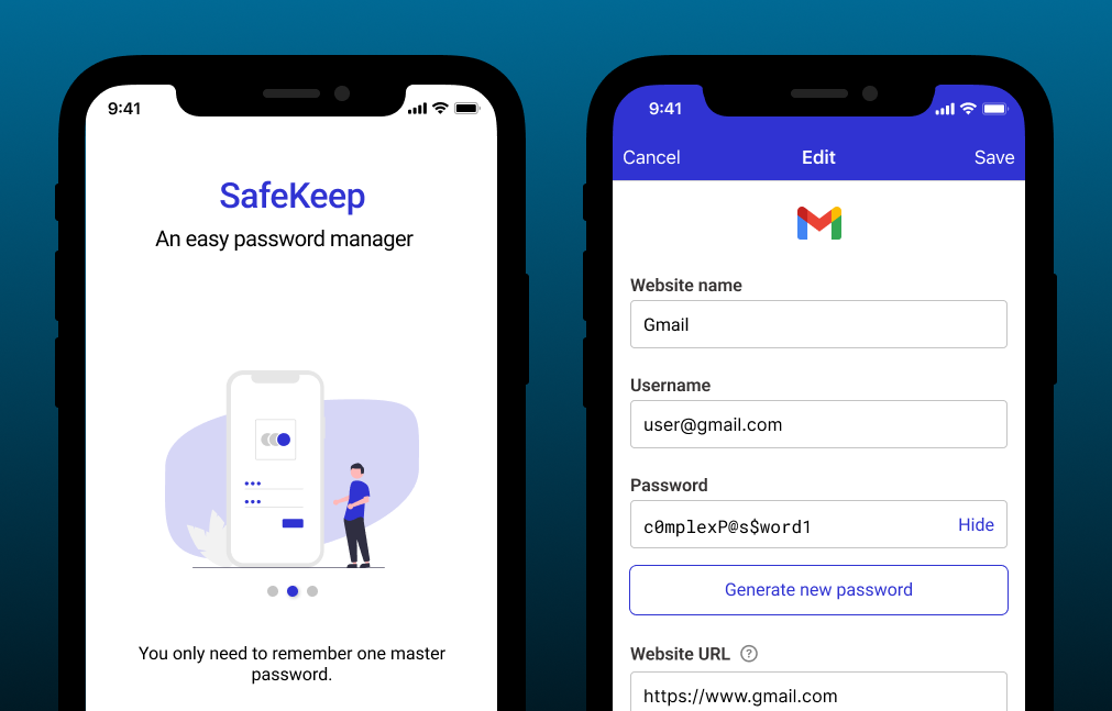 Thumbnail image for the SafeKeep password manager project